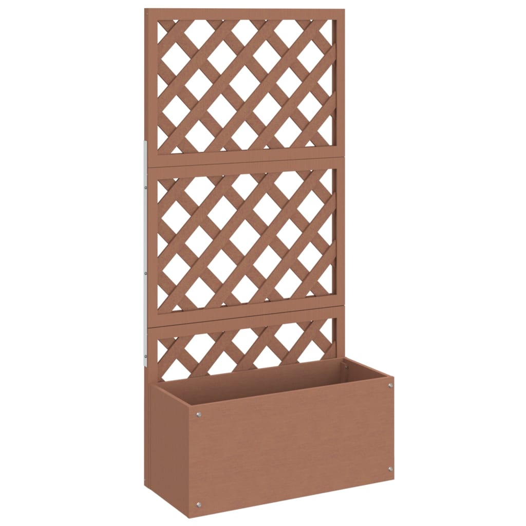 Fioriere a Traliccio 2pz Marroni 65x33x135 cm WPC
