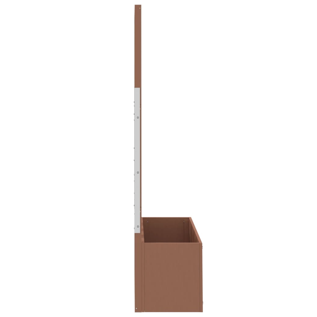 Fioriere a Traliccio 2pz Marroni 65x33x135 cm WPC