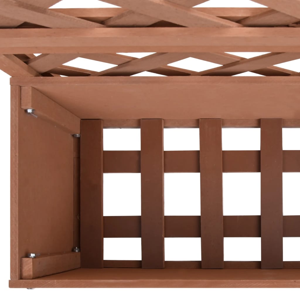 Fioriere a Traliccio 2pz Marroni 65x33x135 cm WPC
