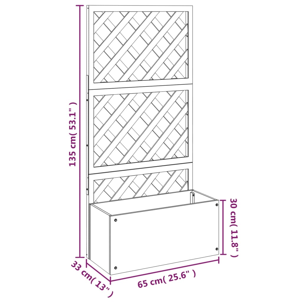 Fioriere a Traliccio 2pz Marroni 65x33x135 cm WPC