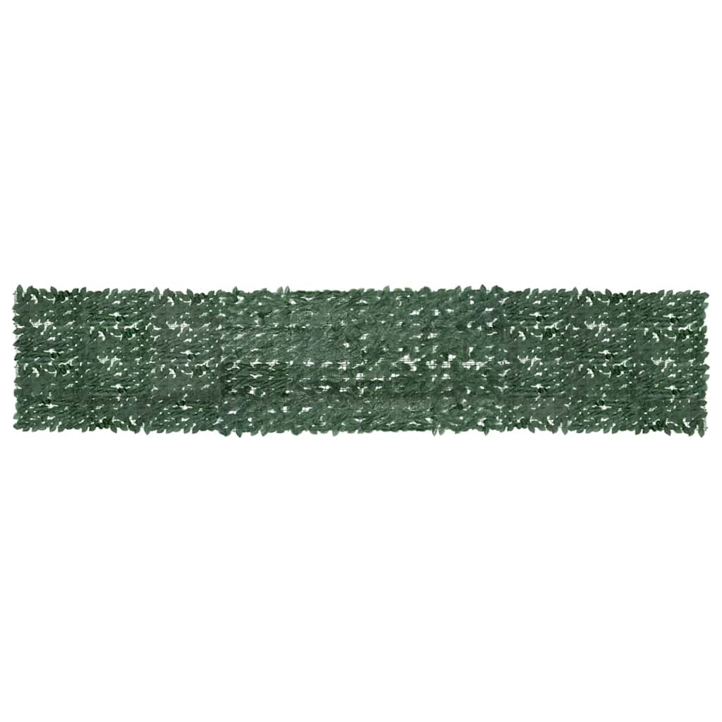 Paravento da Balcone con Foglie Verde Scuro 500x100 cm