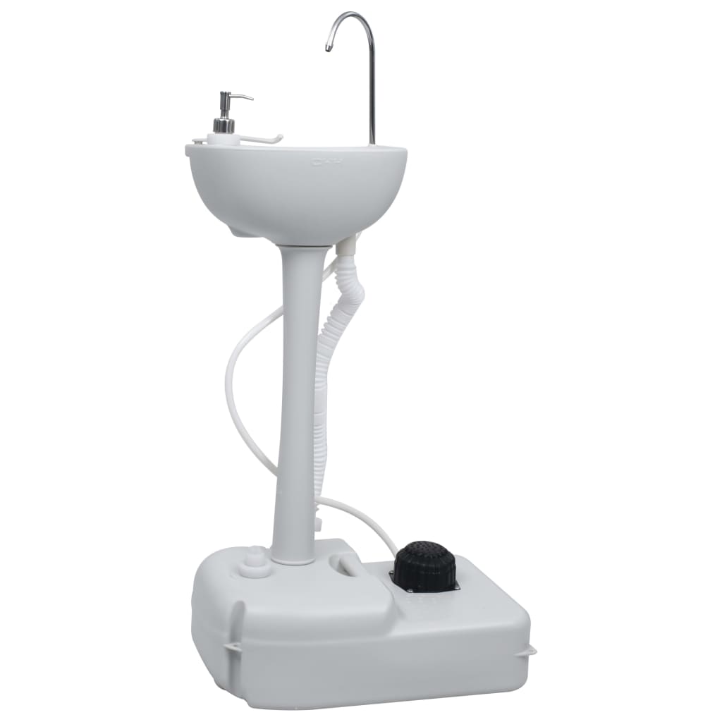 Set Supporto Lavamani da Campeggio Portatile e Tanica d'Acqua