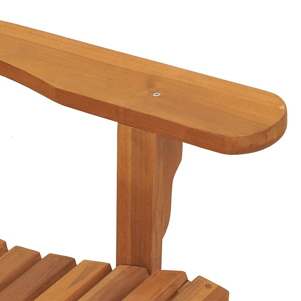 Sedie Adirondack Giardino Poggiapiedi 2pz Legno Massello Teak