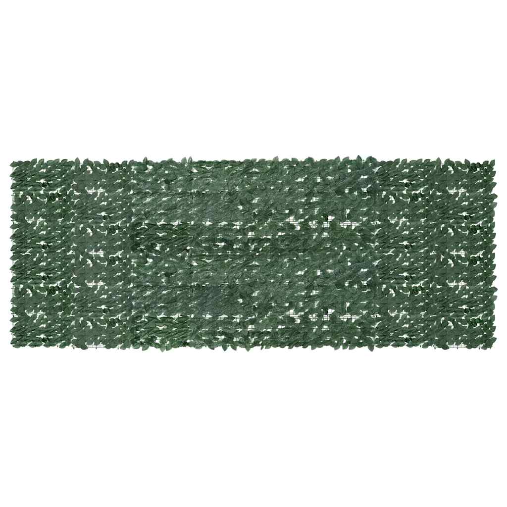 Paravento da Balcone con Foglie Verde Scuro 400x150 cm