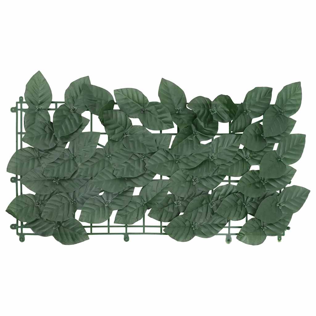 Paravento da Balcone con Foglie Verde Scuro 400x150 cm