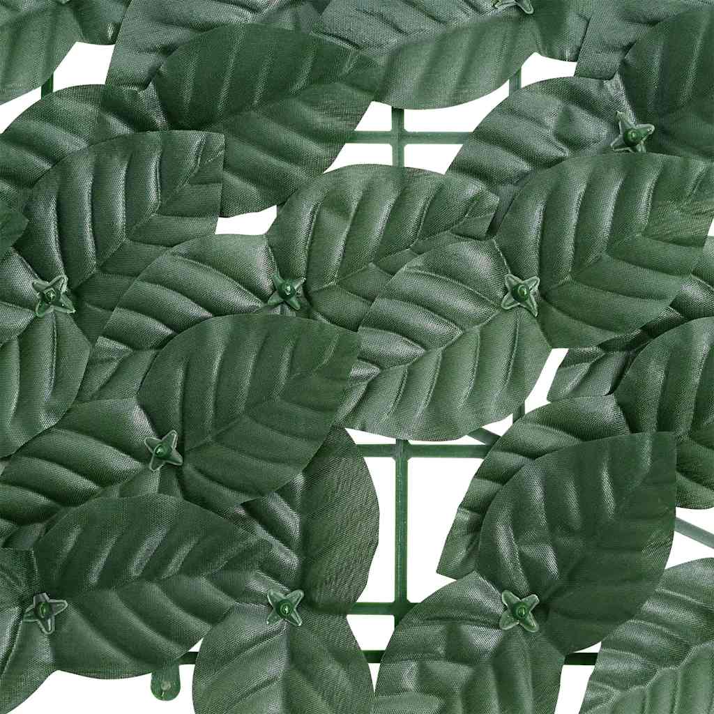 Paravento da Balcone con Foglie Verde Scuro 400x150 cm