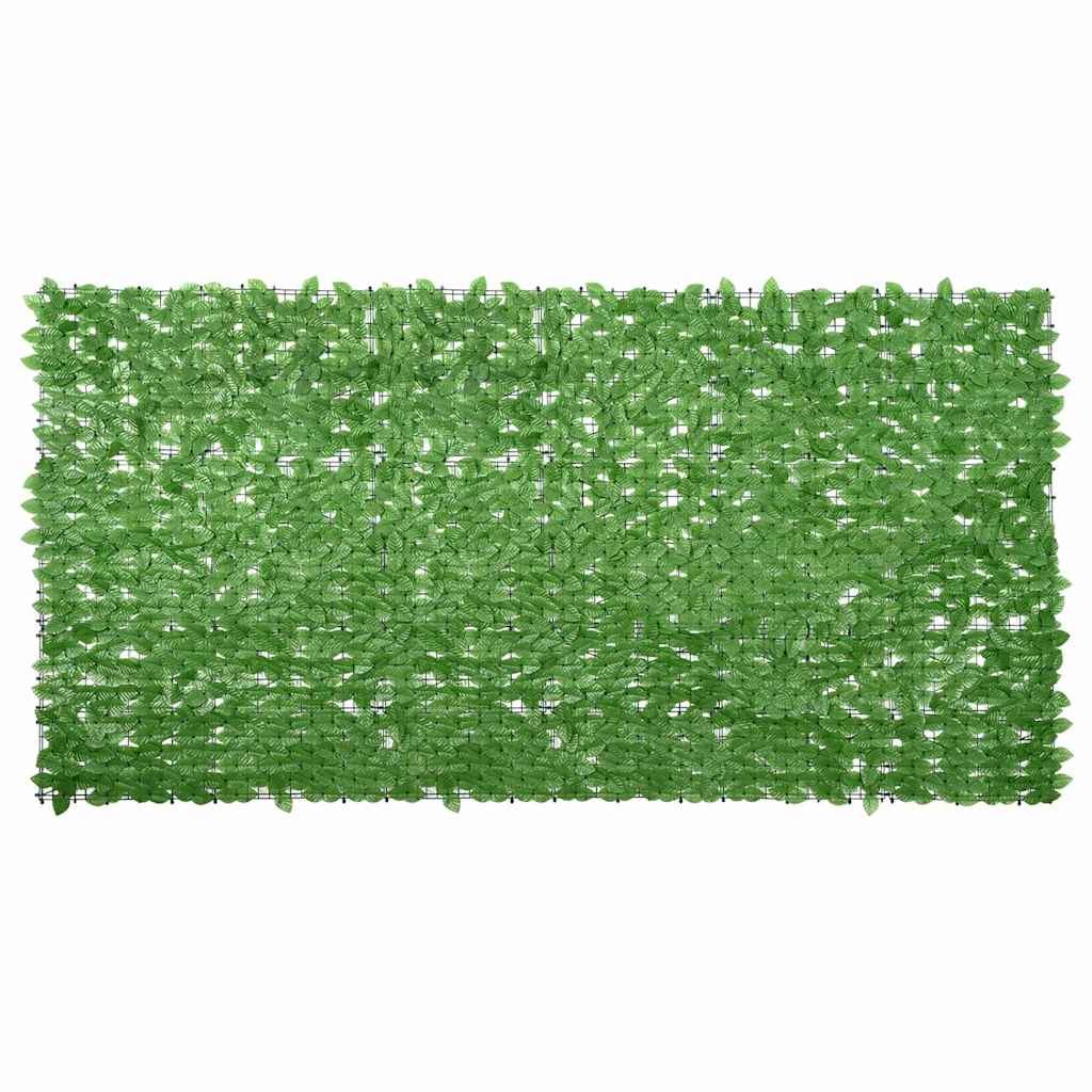 Paravento da Balcone con Foglie Verdi 300x150 cm