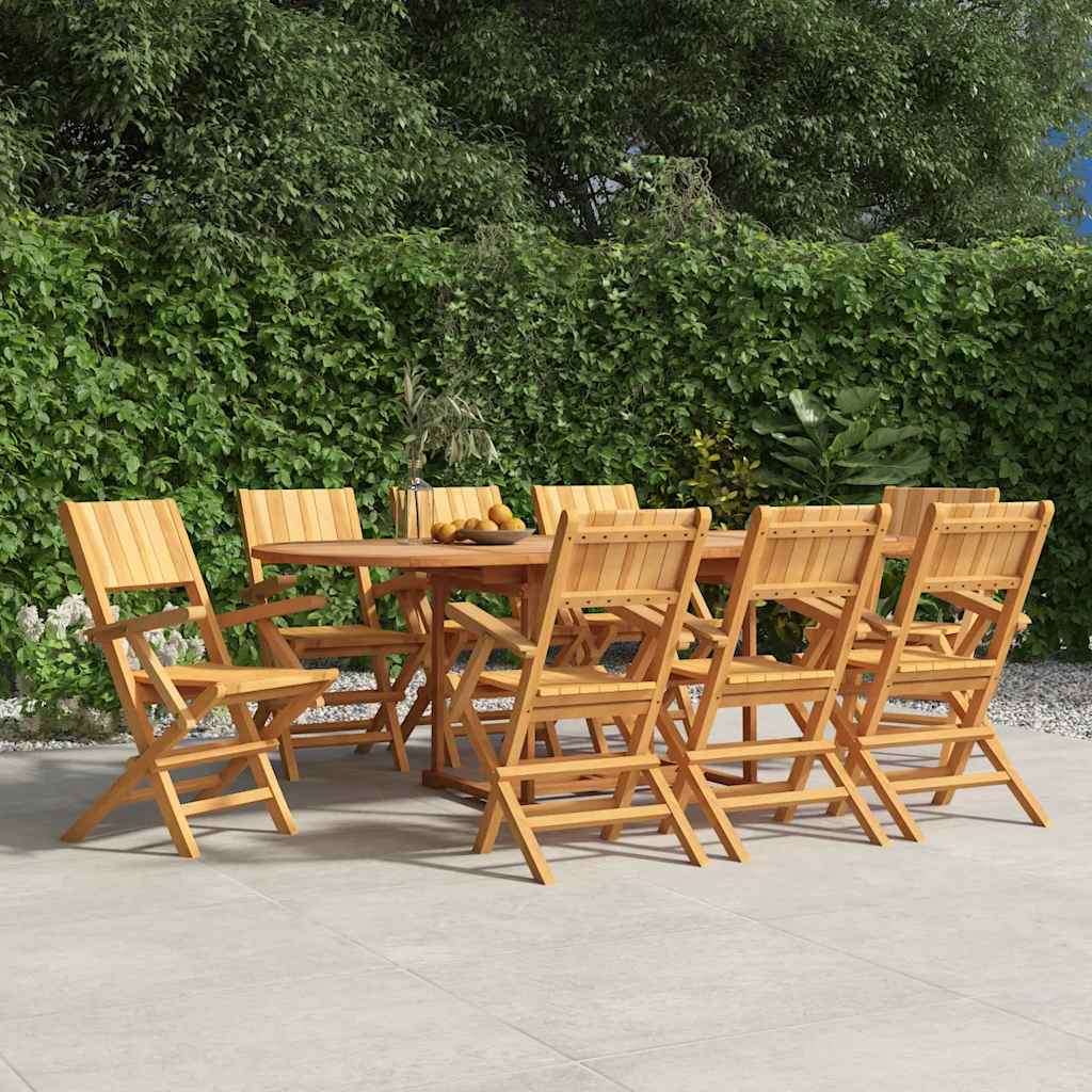 Sedie Pieghevoli 8pz 55x61x90cm Legno Massello Teak