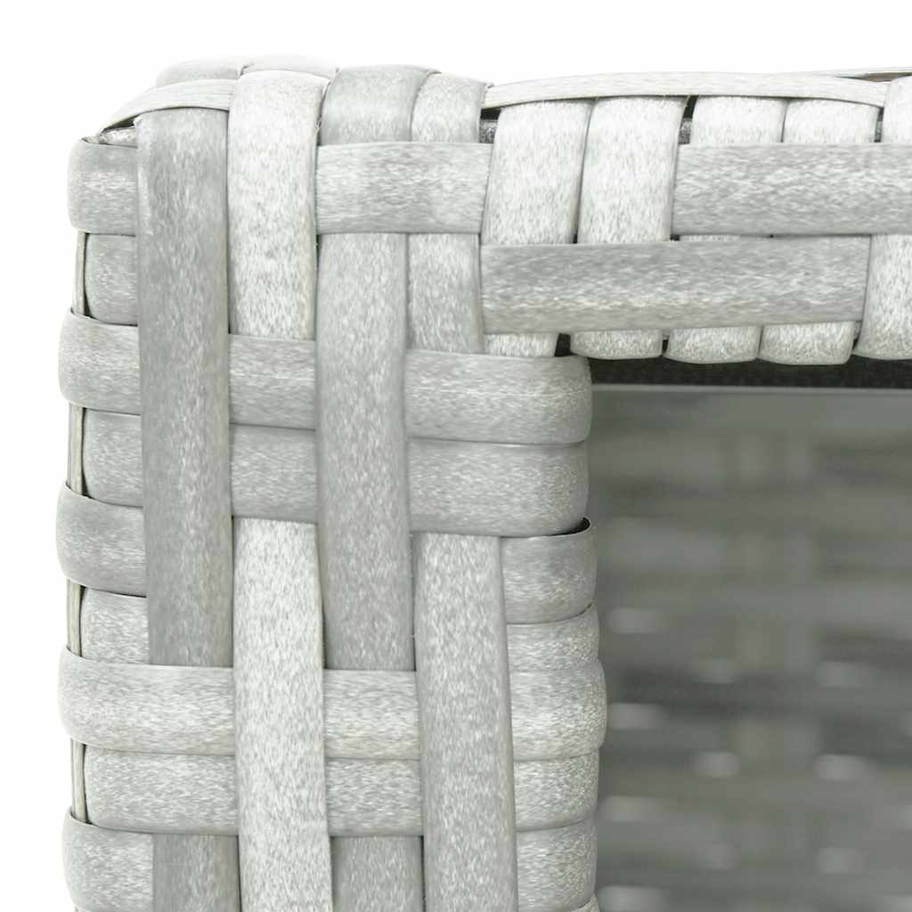 Scalino per Spa Grigio Chiaro in Polyrattan 92x45x25 cm