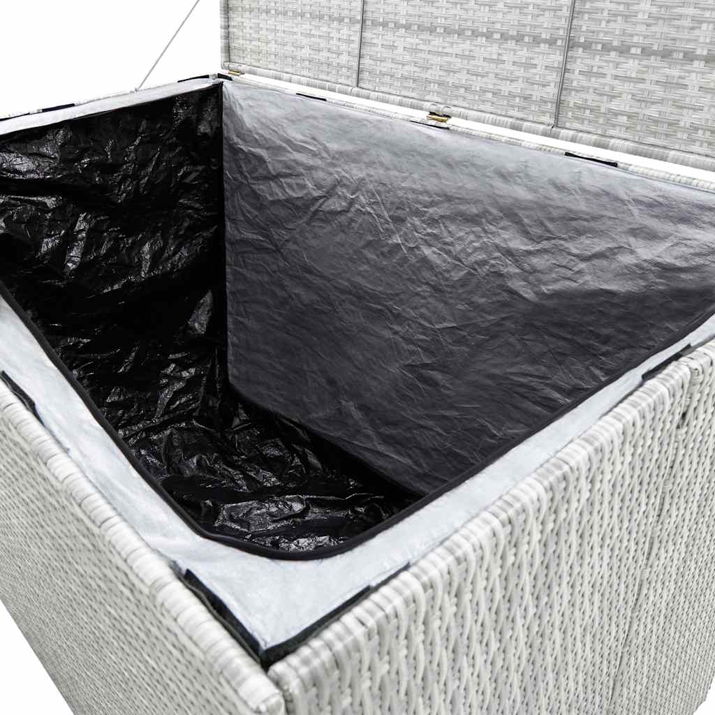 Baule da Giardino Grigio Chiaro 150x100x100 cm in Polyrattan