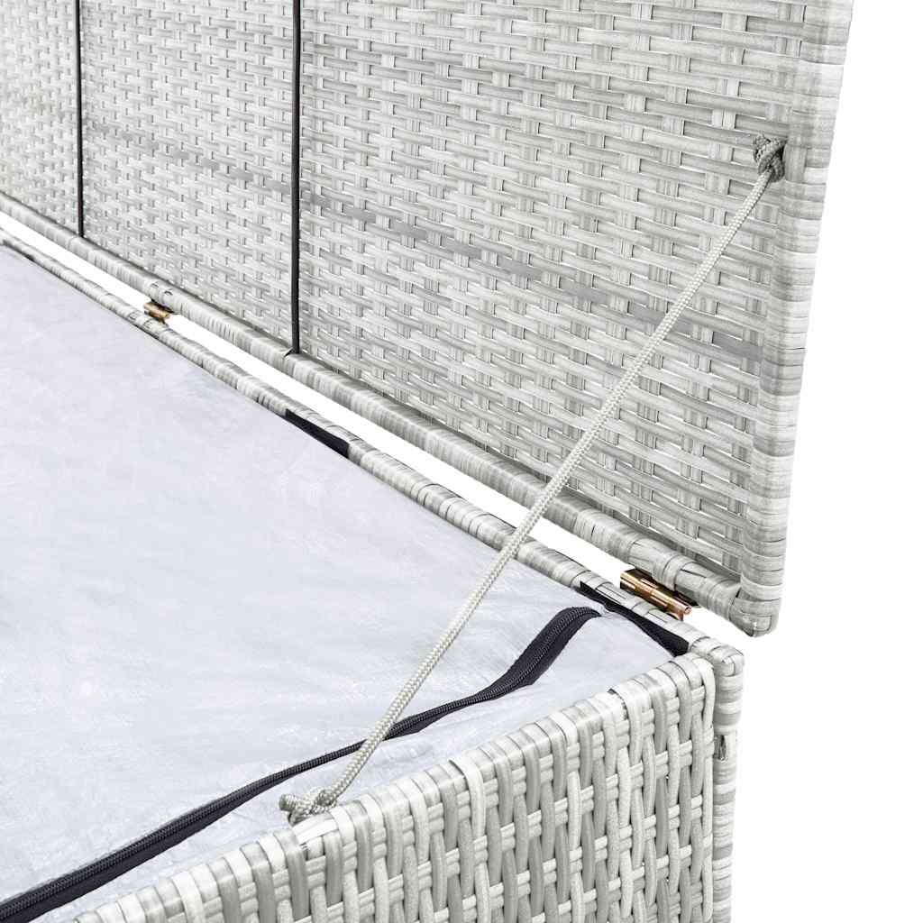 Baule da Giardino Grigio Chiaro 150x100x100 cm in Polyrattan