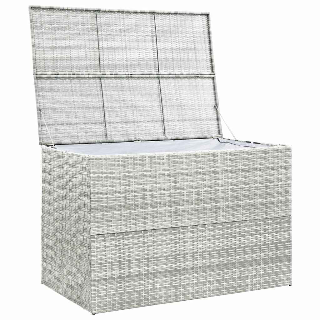 Baule da Giardino Grigio Chiaro 150x100x100 cm in Polyrattan