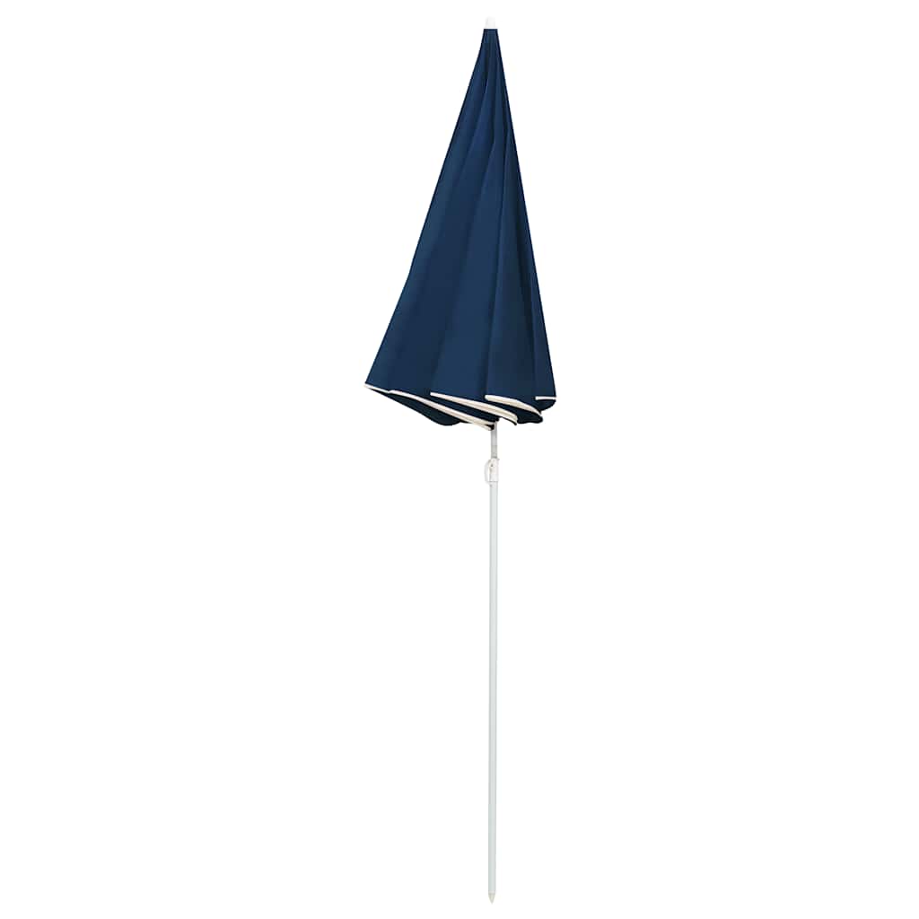 Ombrellone da Giardino con Palo in Acciaio Blu 180 cm