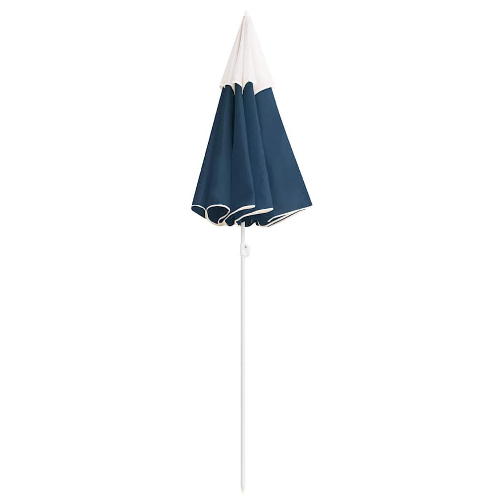 Ombrellone da Giardino con Palo in Acciaio Blu 180 cm