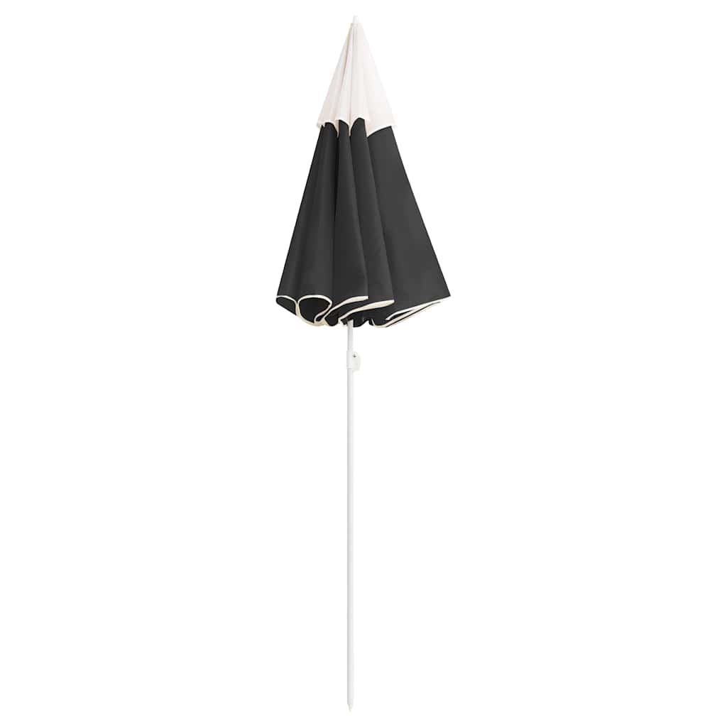 Ombrellone Giardino con Palo in Acciaio Antracite 180 cm