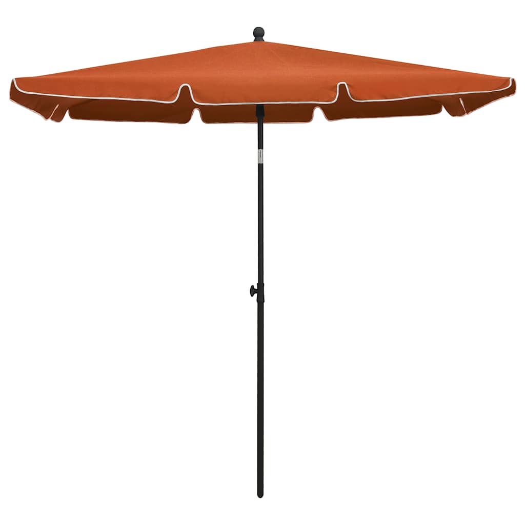 Ombrellone da Giardino con Palo 210x140 cm Terracotta