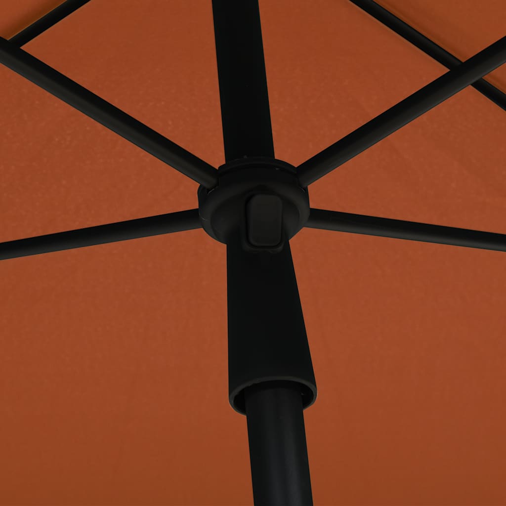 Ombrellone da Giardino con Palo 210x140 cm Terracotta