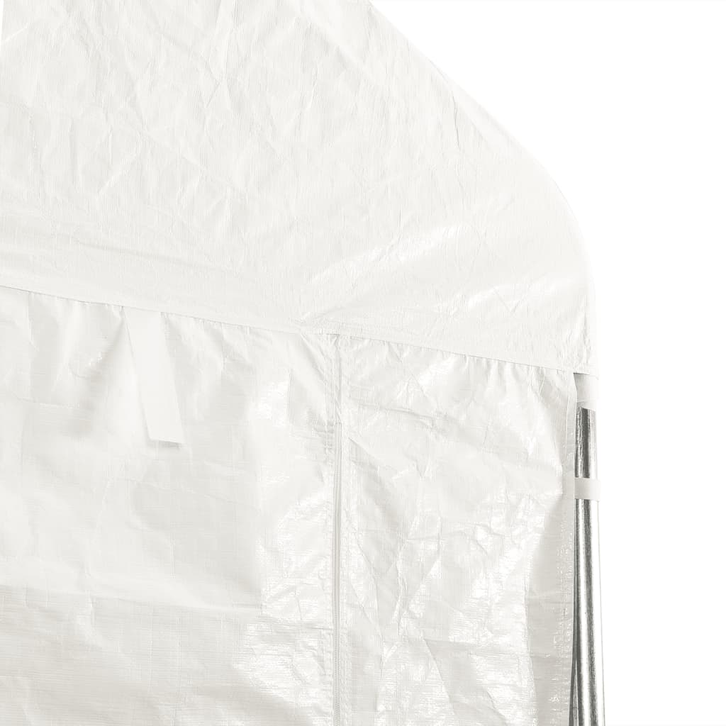 Gazebo con Tetto Bianco 11,15x5,88x3,75 m in Polietilene