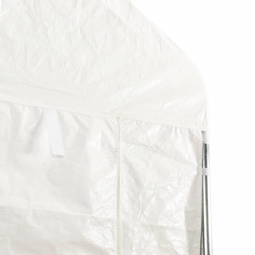 Gazebo con Tetto Bianco 15,61x5,88x3,75 m in Polietilene