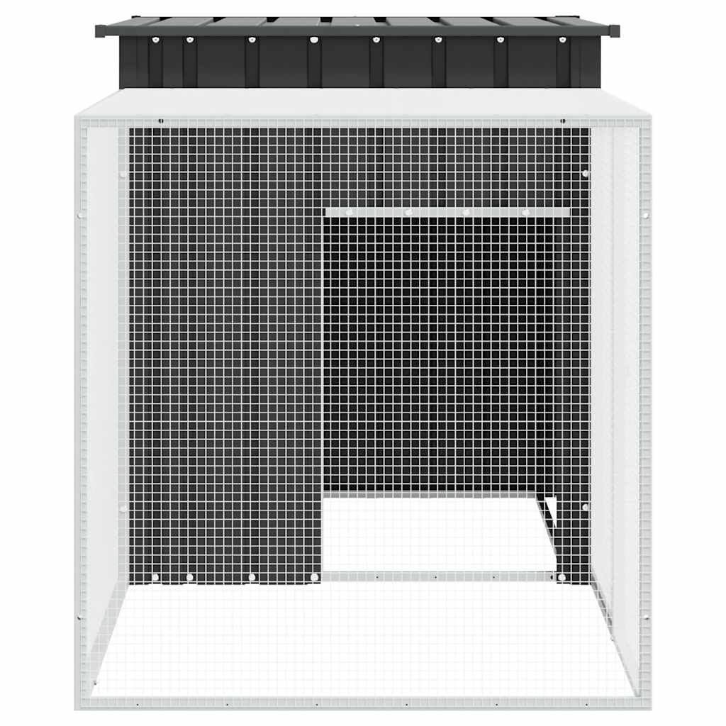 Gabbia per Conigli Antracite 200x91x100 cm Acciaio Zincato