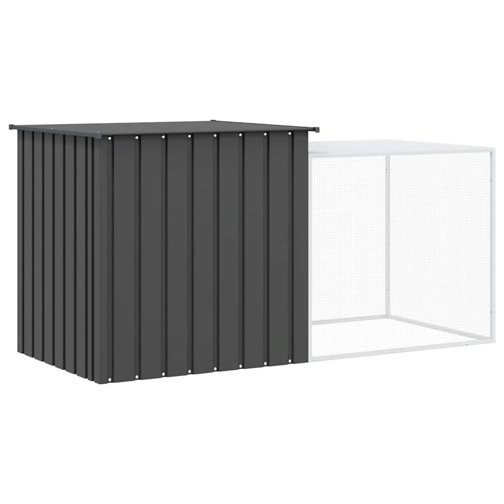 Gabbia per Conigli Antracite 200x91x100 cm Acciaio Zincato