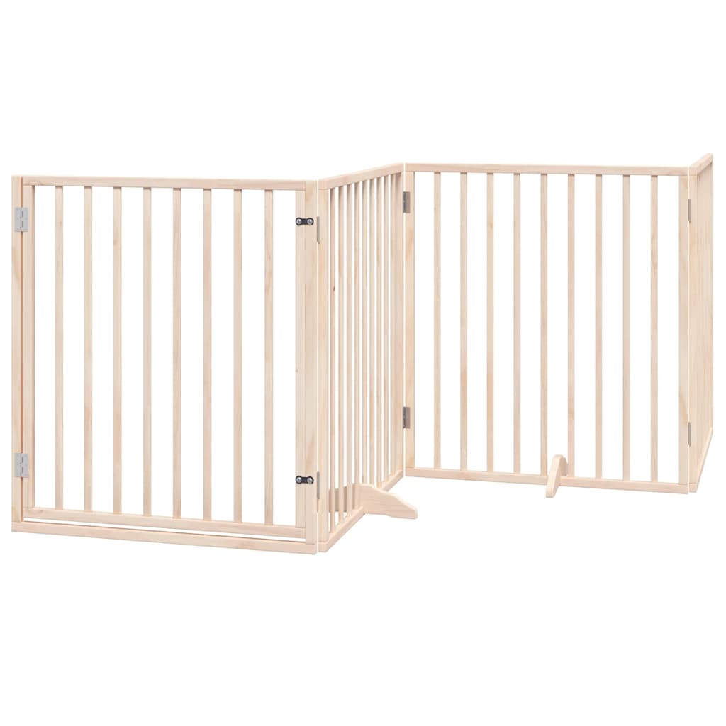 Cancello per Cani Pieghevole 6 Pannelli 480 cm Legno di Pioppo