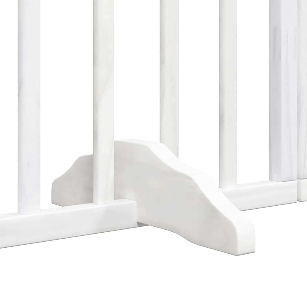Cancello Cani Porta Pieghevole Bianco 12 Pannelli 960 cm Pioppo