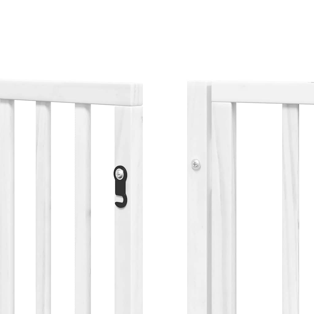 Cancello Cani Porta Pieghevole Bianco 12 Pannelli 960 cm Pioppo