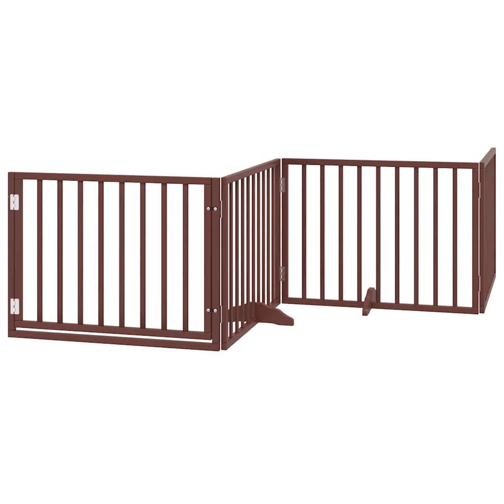 Cancello Cani Porta Pieghevole Marrone 12 Pannelli 960cm Pioppo