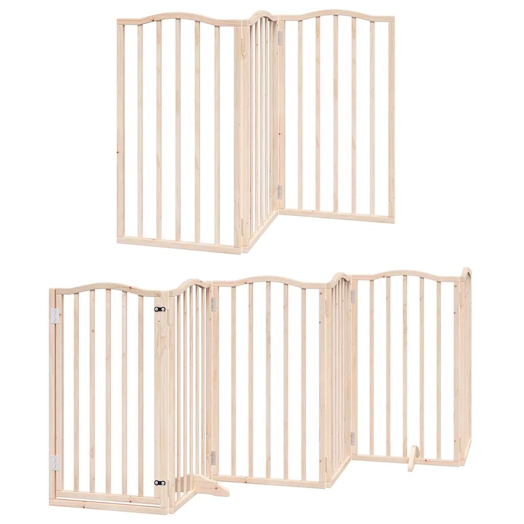 Cancello per Cani Porta Pieghevole 15 Pannelli 750 cm in Pioppo