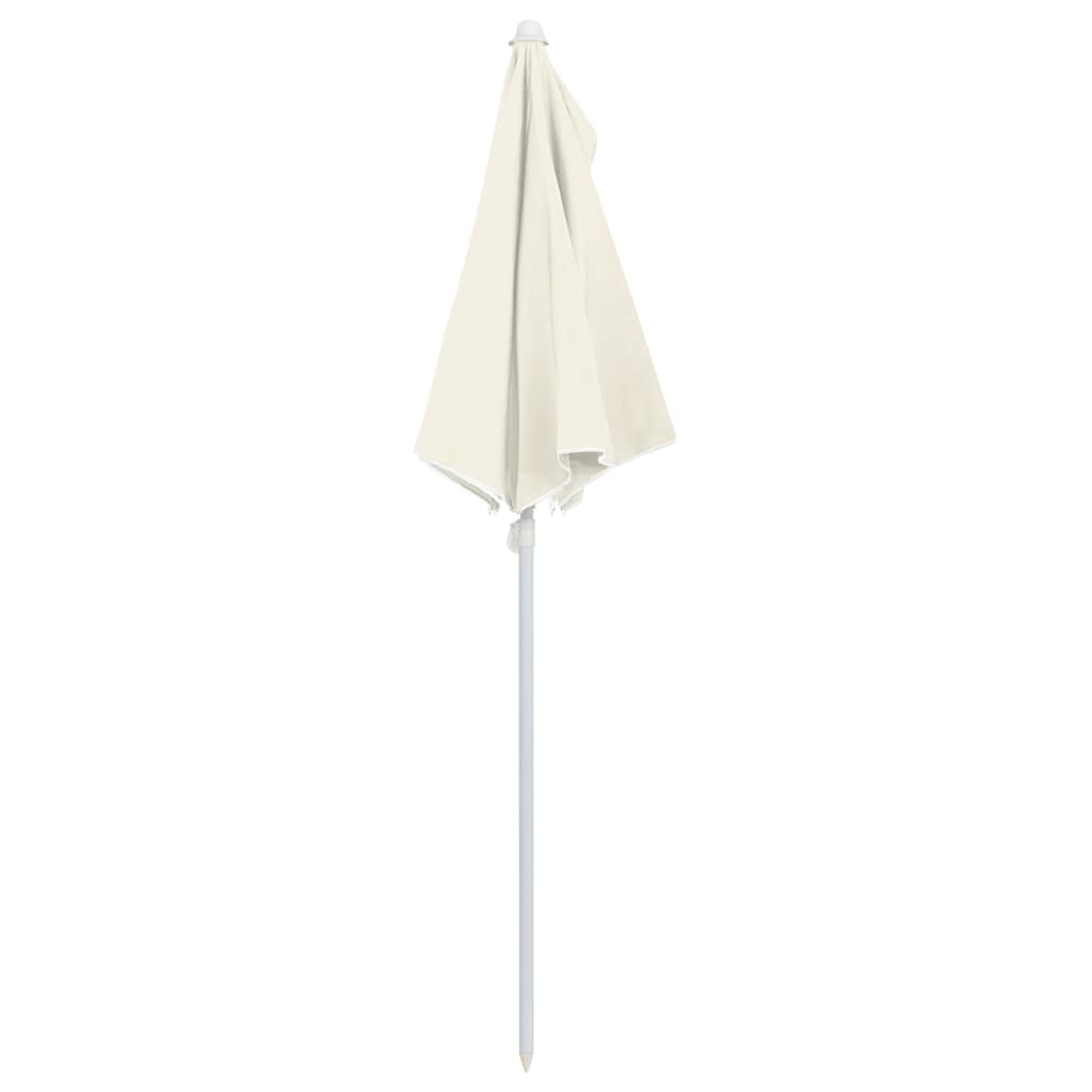 Ombrellone Semicircolare da Giardino con Palo 180x90 cm Sabbia