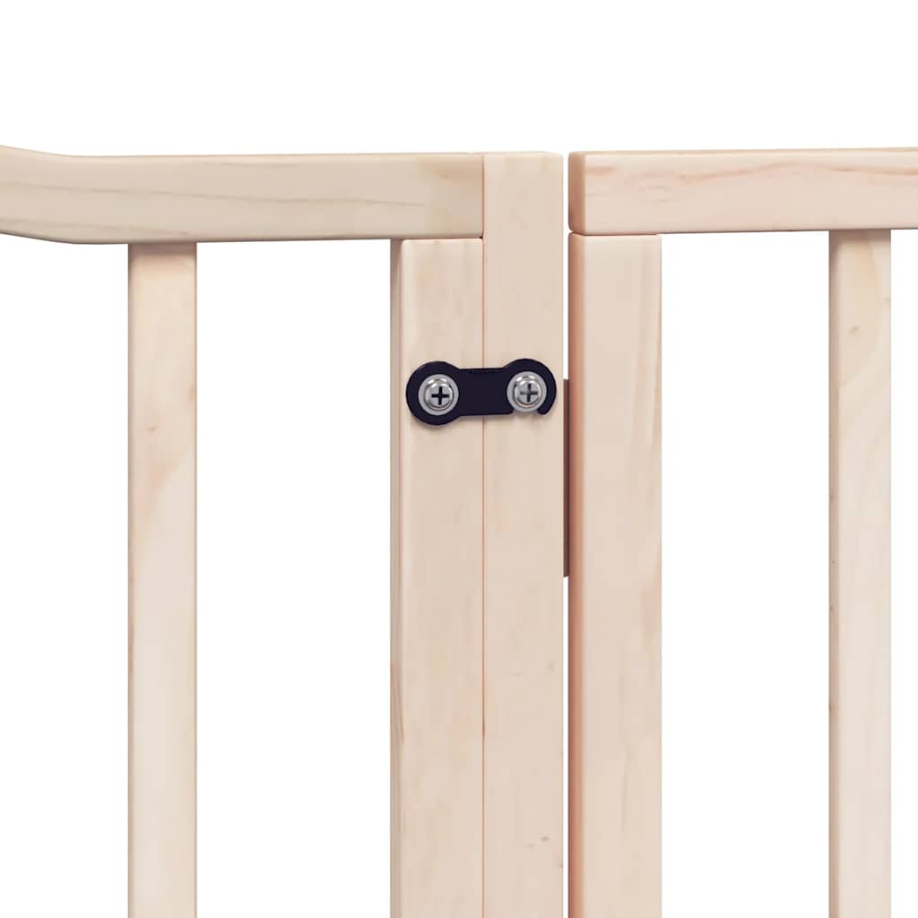 Cancello per Cani Porta Pieghevole 8 Pannelli 640 cm in Pioppo
