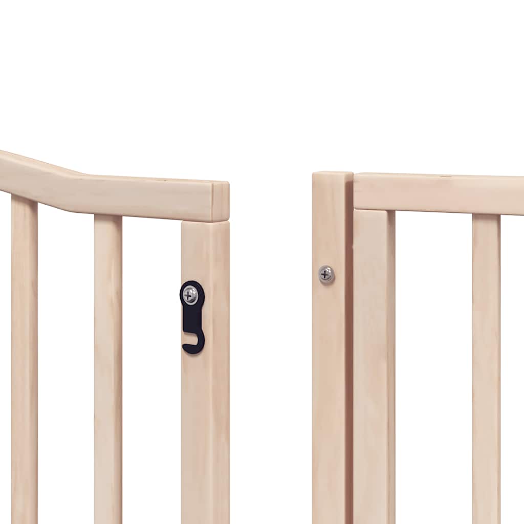 Cancello per Cani Porta Pieghevole 8 Pannelli 640 cm in Pioppo