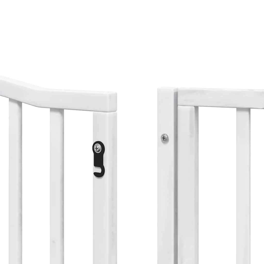 Cancello Cani Porta Pieghevole Bianco 6 Pannelli 480 cm Pioppo