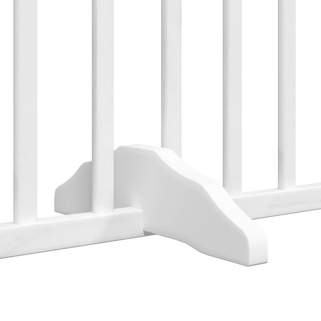 Cancello Cani Porta Pieghevole Bianco 12 Pannelli 960 cm Pioppo
