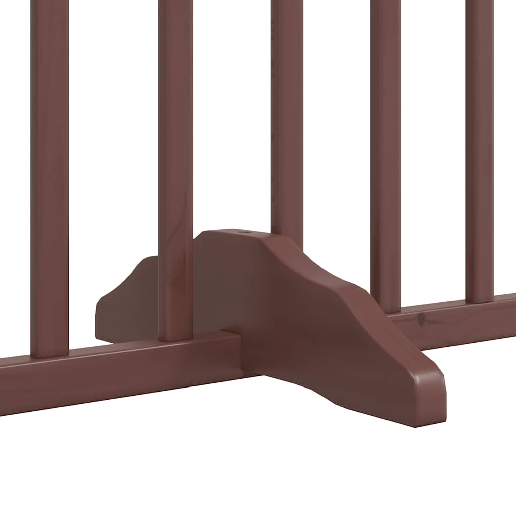 Cancello Cani Porta Pieghevole Marrone 12 Pannelli 960cm Pioppo