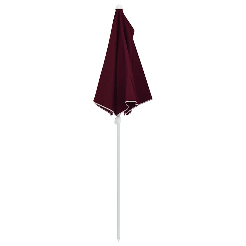 Ombrellone Semicircolare da Giardino con Palo 180x90 cm Bordò