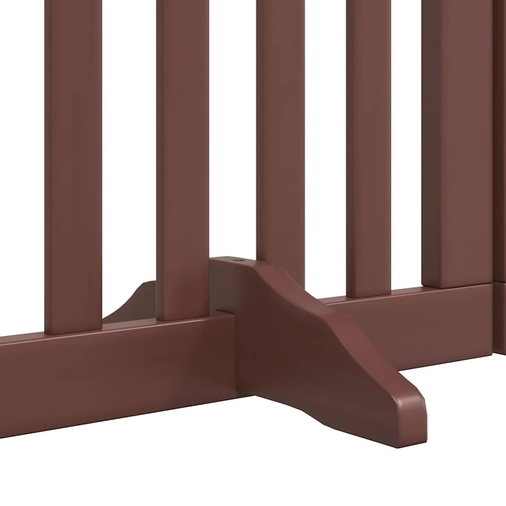 Cancello Cani Porta Pieghevole Marrone 15 Pannelli 750cm Pioppo