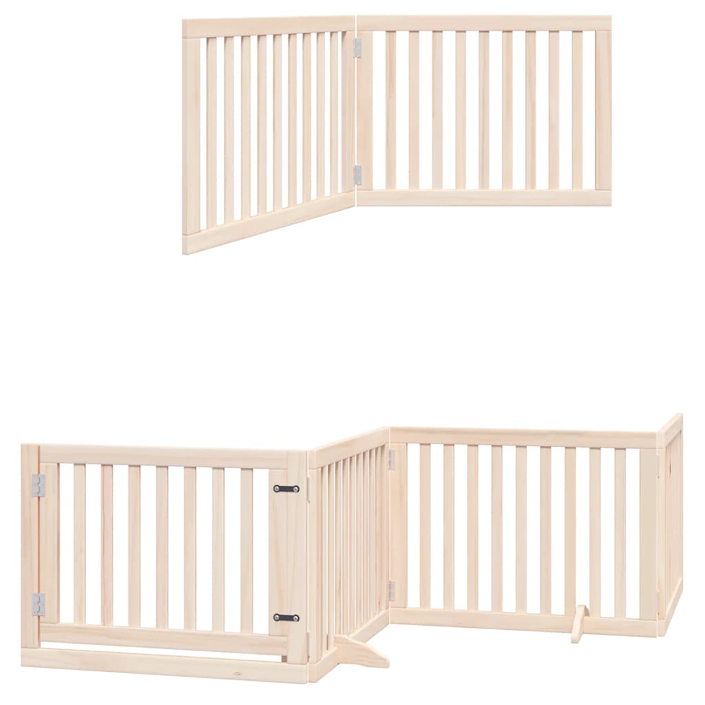 Cancello per Cani Pieghevole 6 Pannelli 480 cm Legno di Pioppo