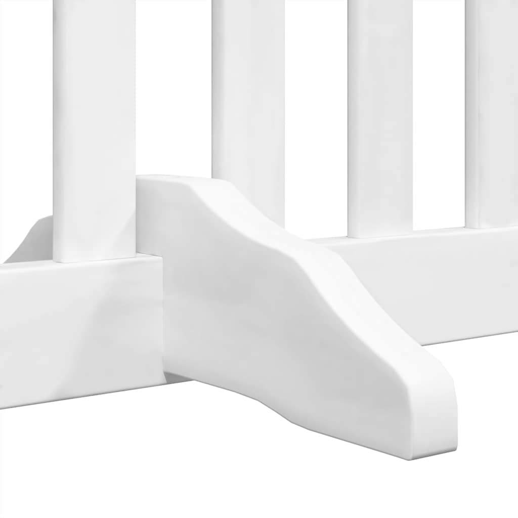 Cancello Cani Porta Pieghevole Bianco 12 Pannelli 960 cm Pioppo