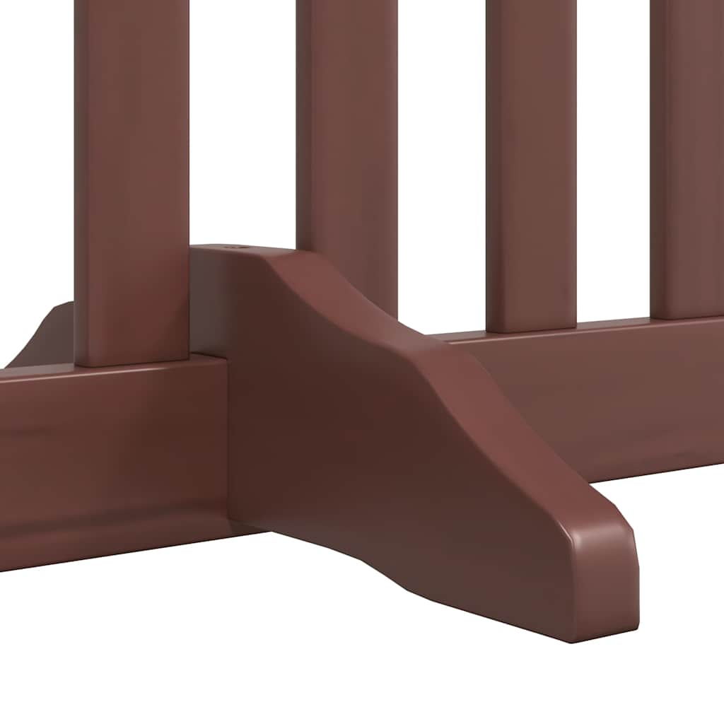 Cancello Cani Porta Pieghevole Marrone 6 Pannelli 480cm Pioppo