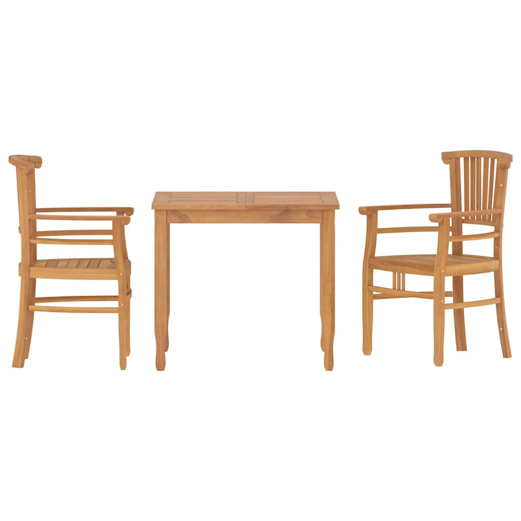 Set da Pranzo per Giardino 3 pz in Teak Massello