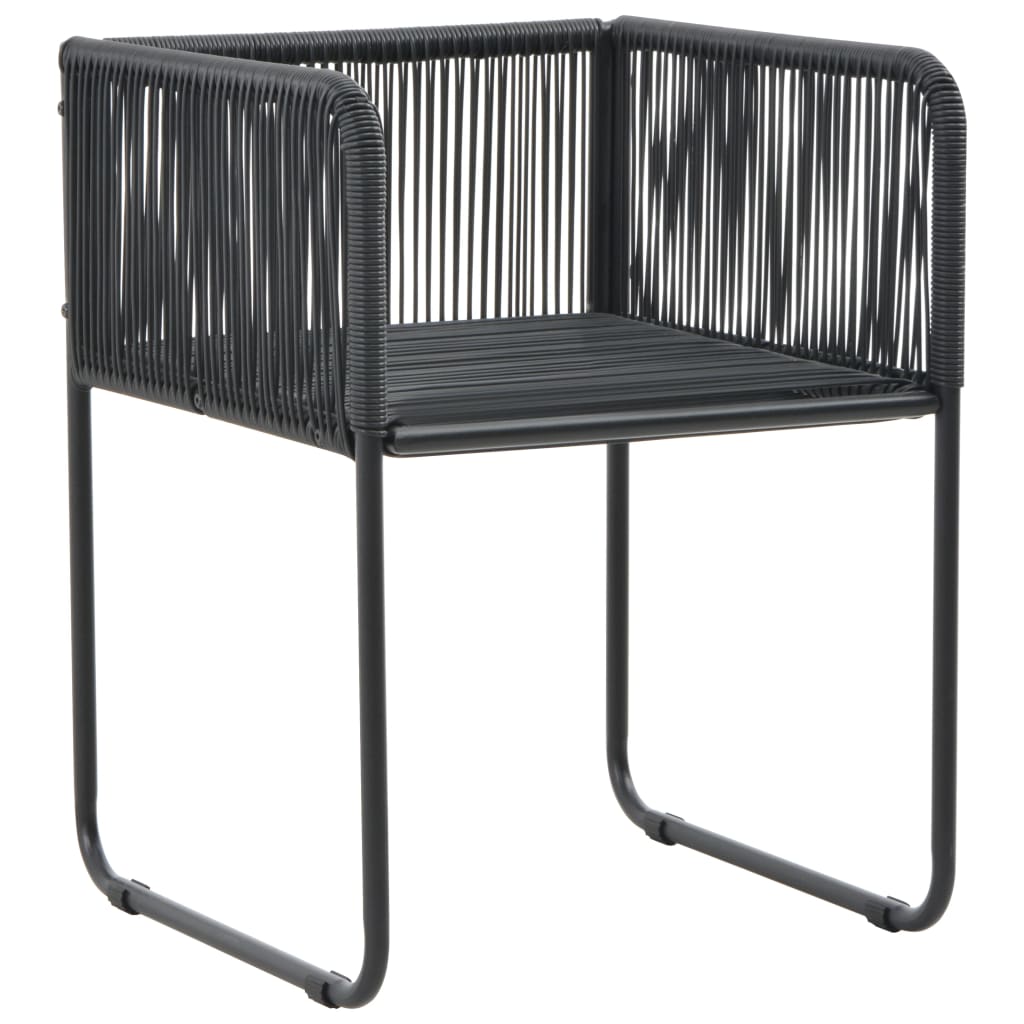 Set da Pranzo da Giardino 5 pz Nero