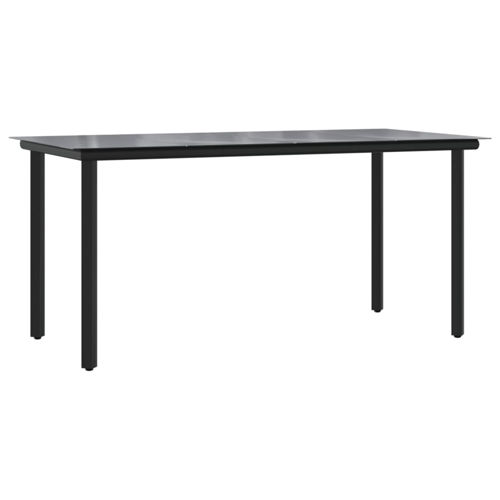 Set da Pranzo da Giardino 5 pz Nero