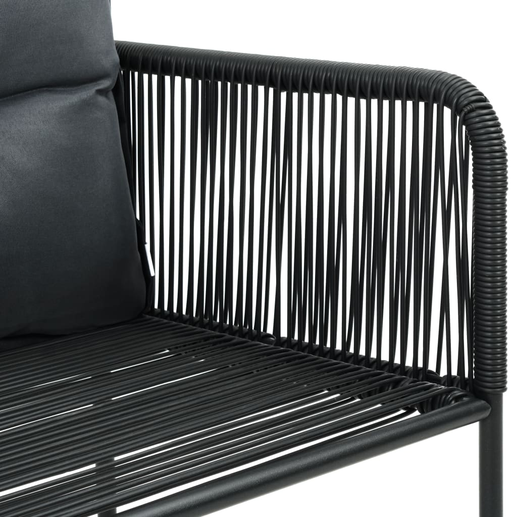 Set da Pranzo da Giardino 5 pz Nero