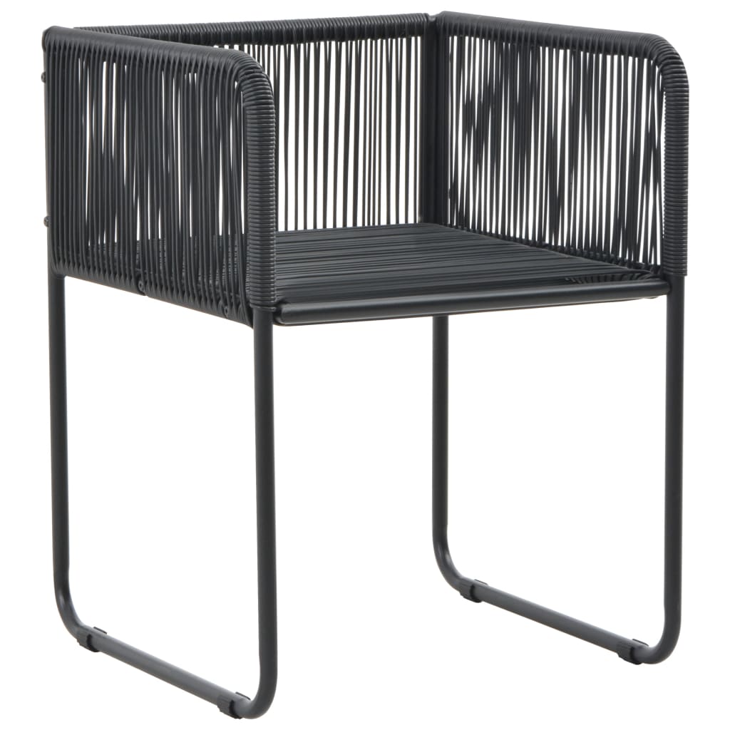 Set da Pranzo da Giardino 5 pz Nero