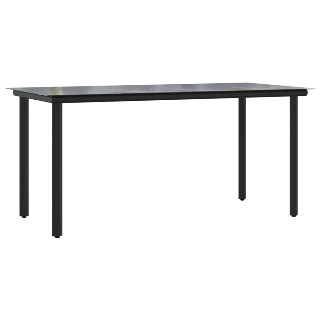 Set da Pranzo da Giardino 5 pz con Cuscini Beige e Nero