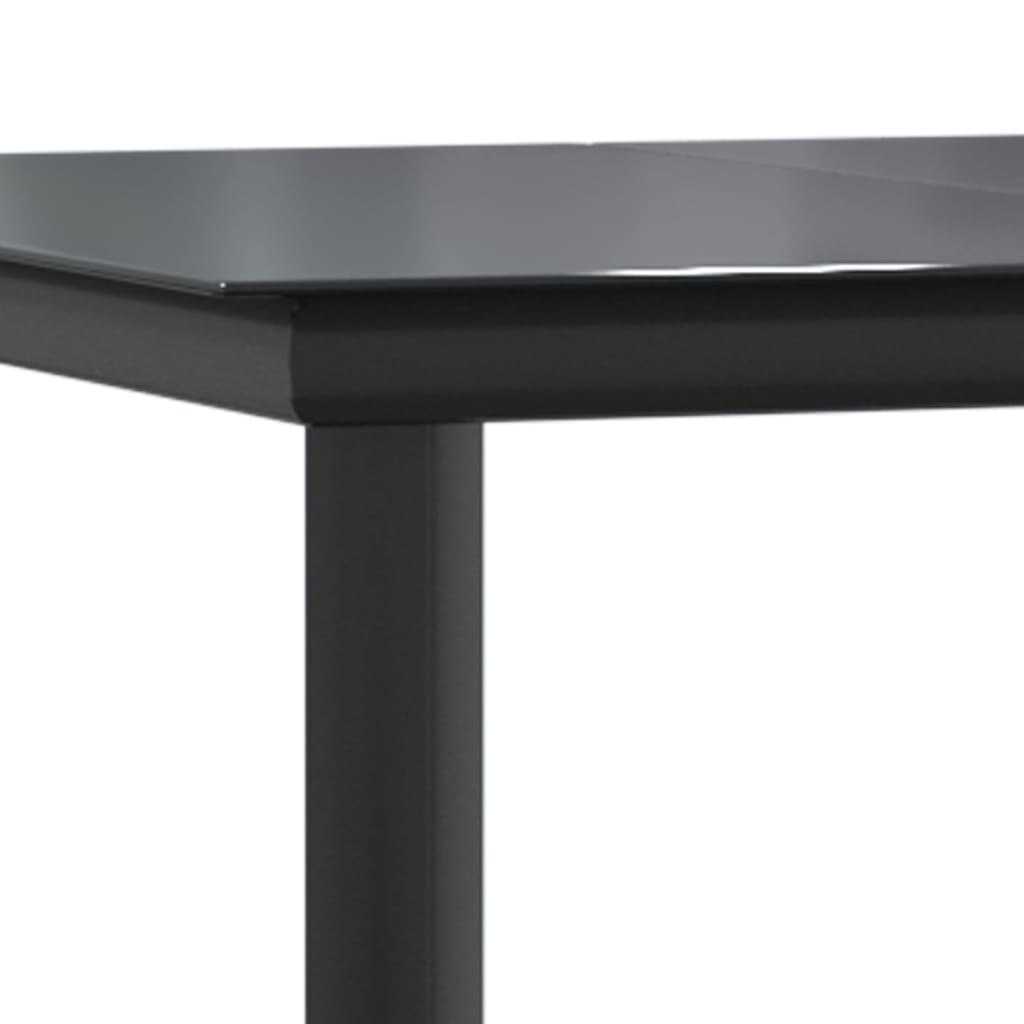 Set da Pranzo da Giardino 5 pz con Cuscini Marrone e Nero