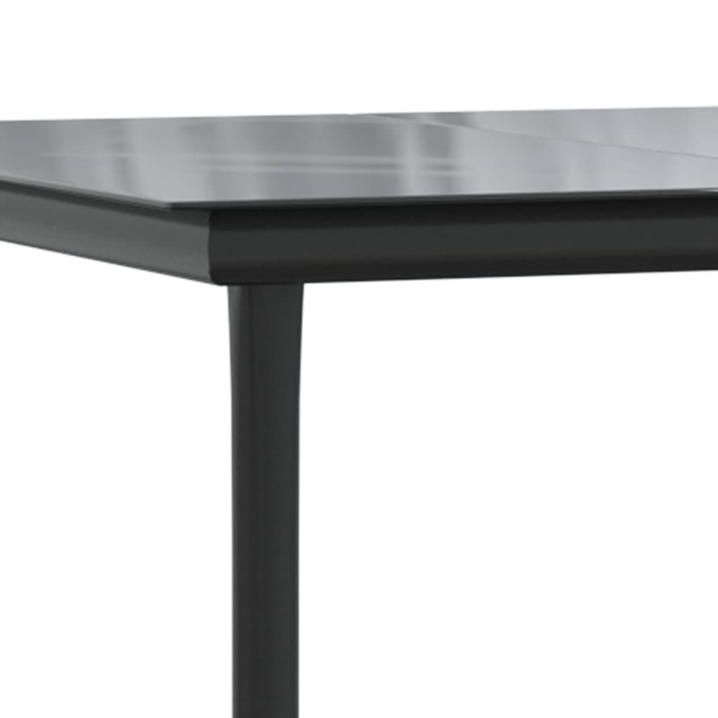 Set da Pranzo da Giardino 5 pz con Cuscini Marrone e Nero