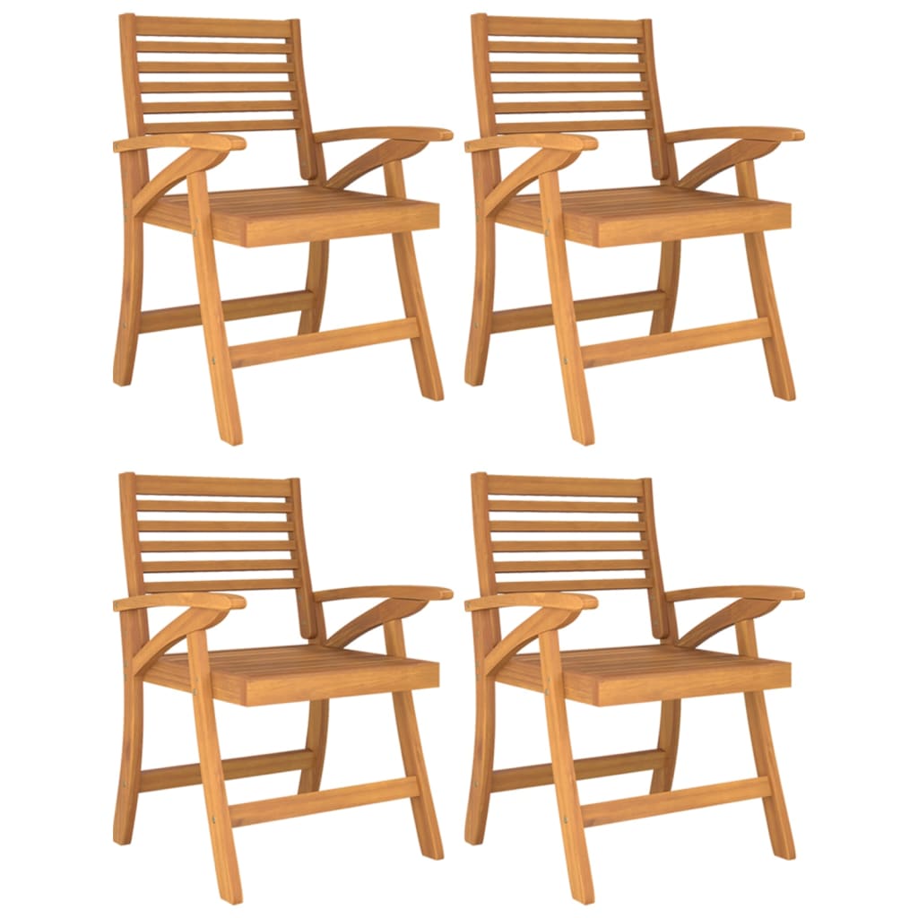 Sedie da Giardino 4 pz 58x58x87 cm Legno Massello di Acacia